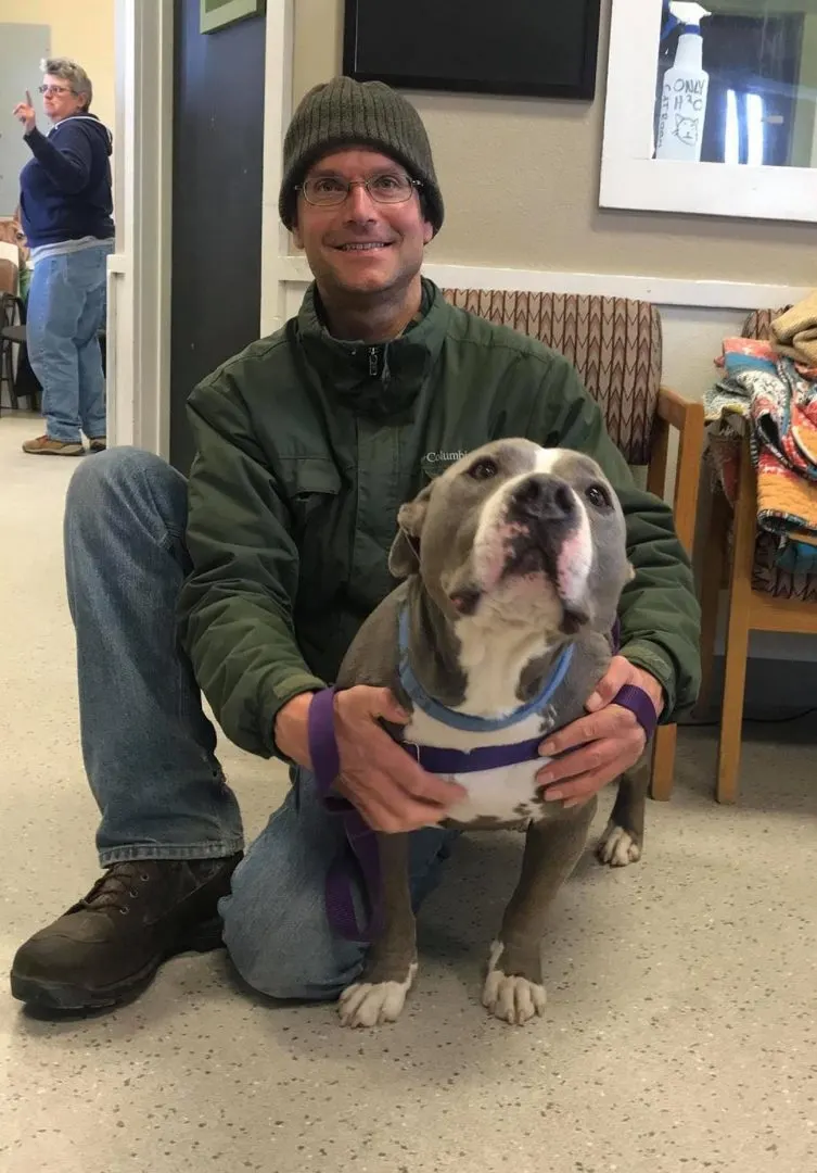 Pitbull Adopted by His Favorite Volunteer Becomes the Happiest Dog Ever